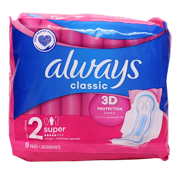 Always Classic Pads Maxi with Wings 9ct
