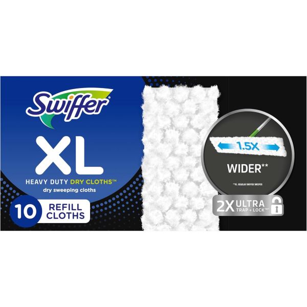 Swiffer Dry Cloth Heavy Duty XL Unscented 10ct