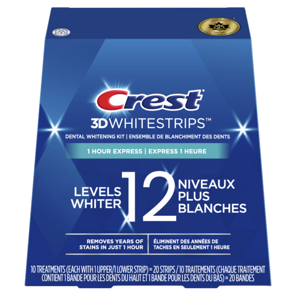 Crest 3D White 1 Hour Express Whitening Strips 10CT