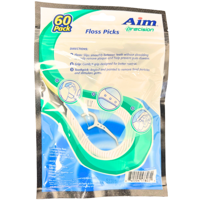 AIM Floss Picks Precision 60ct