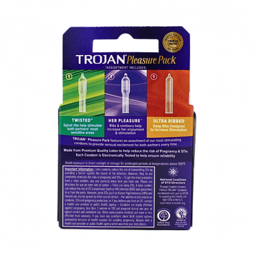 Trojan Condoms Pleasure Pack 3CT