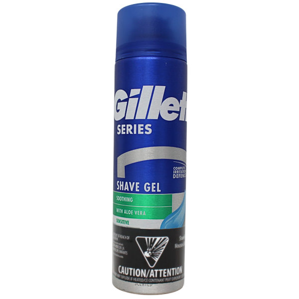 Gillette Shave Gel 200ml Soothing Sensitive W/ Aloe Vera